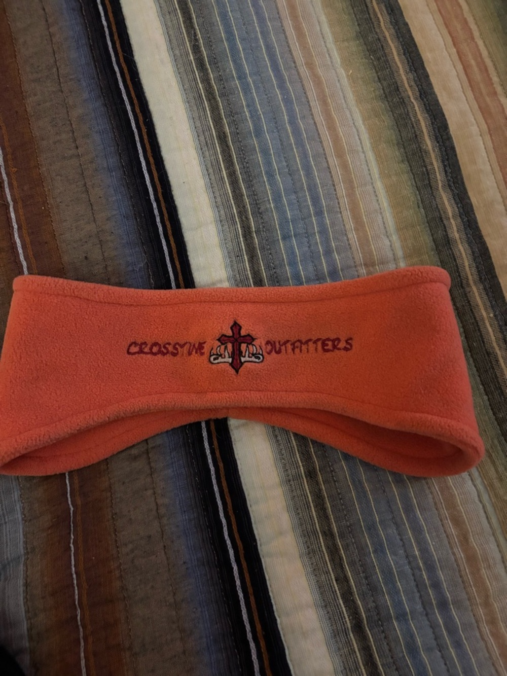 Women's Orange Fleece Headband